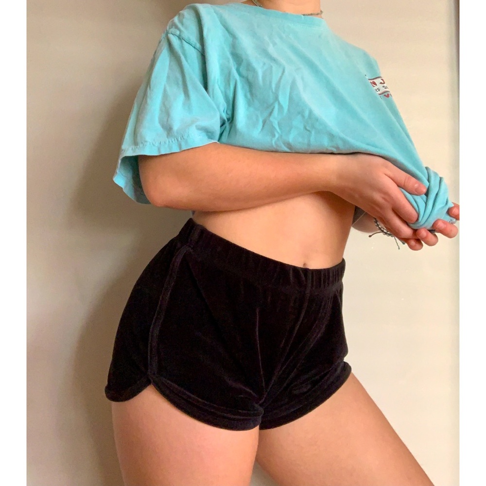 THE SOFTEST black velvet shorts